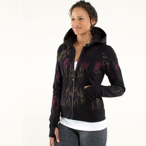 LULULEMON Scuba Hoodie Stretch Lined Hood Midnight Iris Multi Black Size Medium
